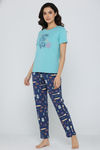 Zivame Farm Lore Knit Cotton Pyjama Set - Set Sail — thumbnail 4
